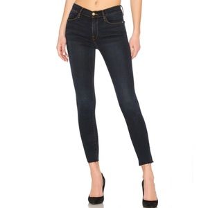 Frame Le High Raw Hem Ankle Skinny Jeans In Fonda